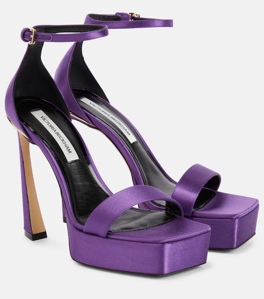 Victoria Beckham Satin platform sandals Cover