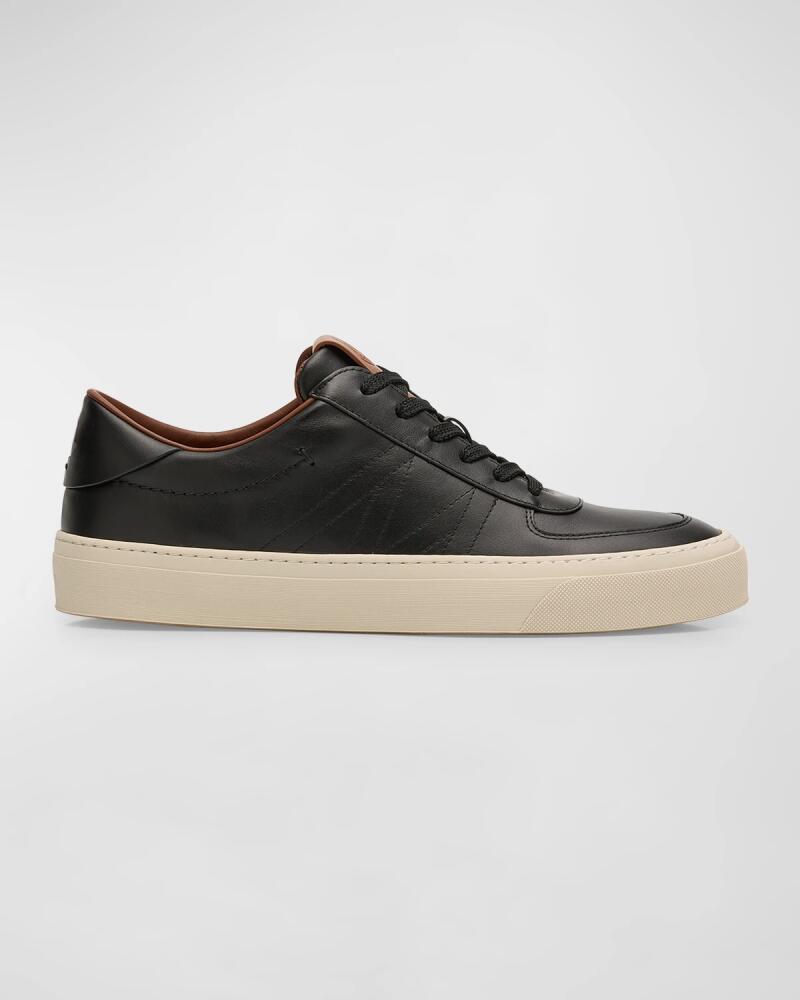 Moncler Men's Monclub Leather Low-Top Sneakers Cover