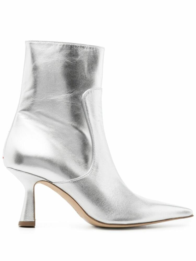 Aeyde Zuri 75mm ankle boots - Silver Cover