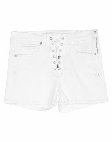 Gaëlle Paris Woman Shorts & Bermuda Shorts White Cotton, Polyester, Elastane Cover