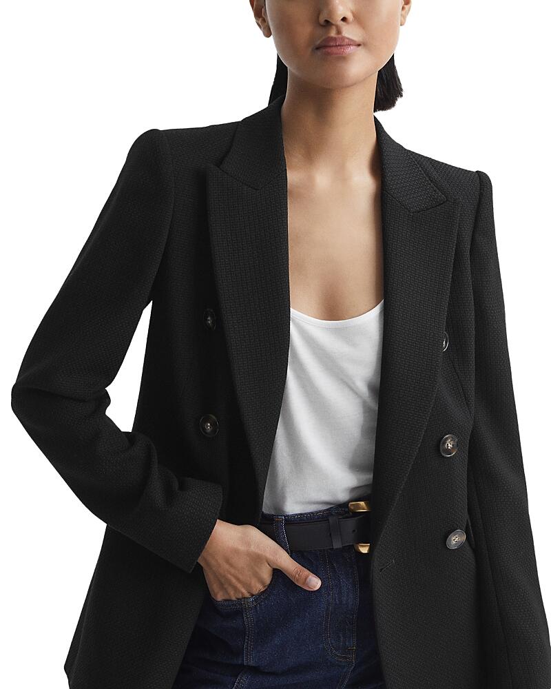 Reiss Petites Lana Double Breasted Twill Blazer Cover