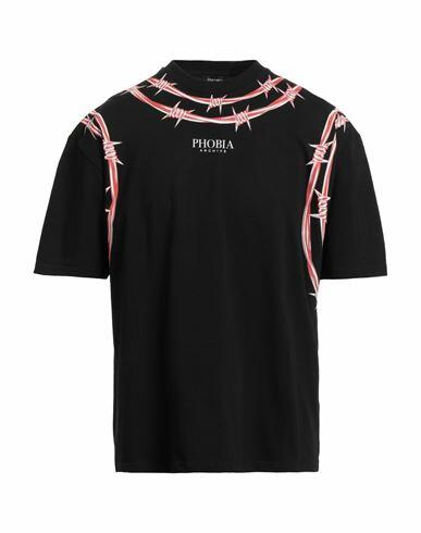 Phobia Archive Man T-shirt Black Cotton Cover