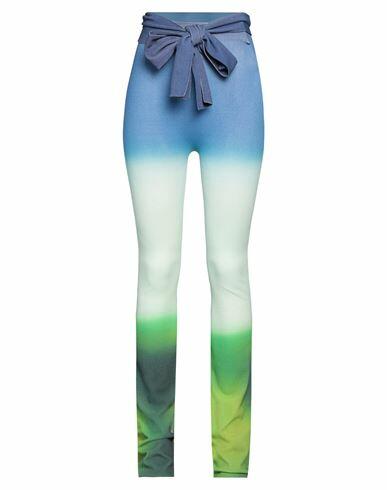 Off-white Woman Pants Blue Viscose, Polyester Cover