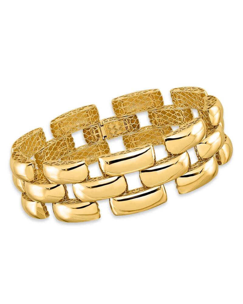 Bloomingdale's Fine Collection High Polished Fancy Pantera Bracelet in 14K Yellow Gold - Exclusive Cover