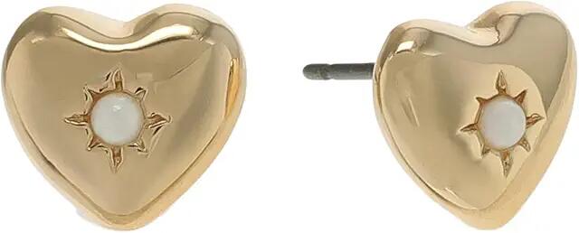 Lauren Ralph Lauren Heart Trio Earrings (Gold/Pink) Earring Cover