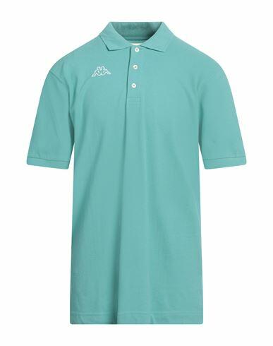 Kappa Man Polo shirt Turquoise Cotton Cover