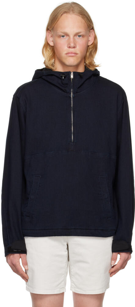 rag & bone Navy Drawstring Hoodie Cover