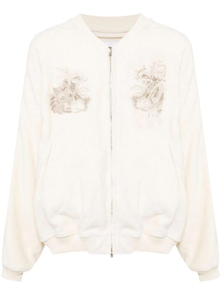 Doublet embroidered-motif fleece jacket - Neutrals Cover