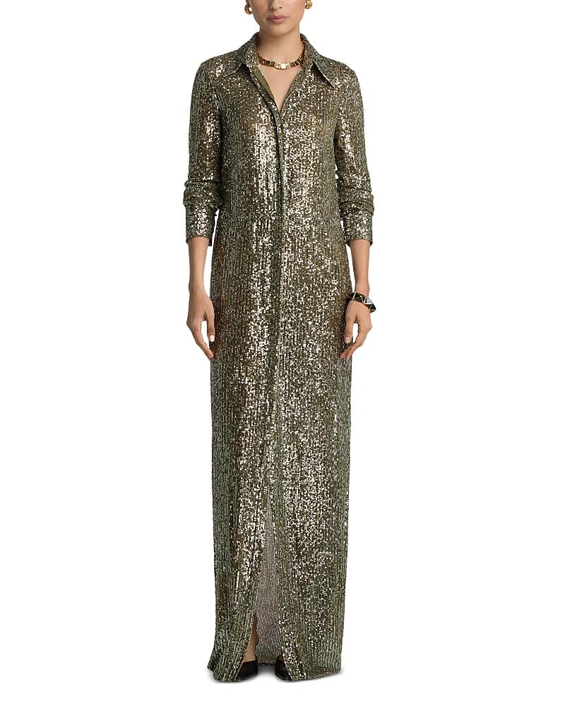 St. John Sequined Shirt Gown Cover