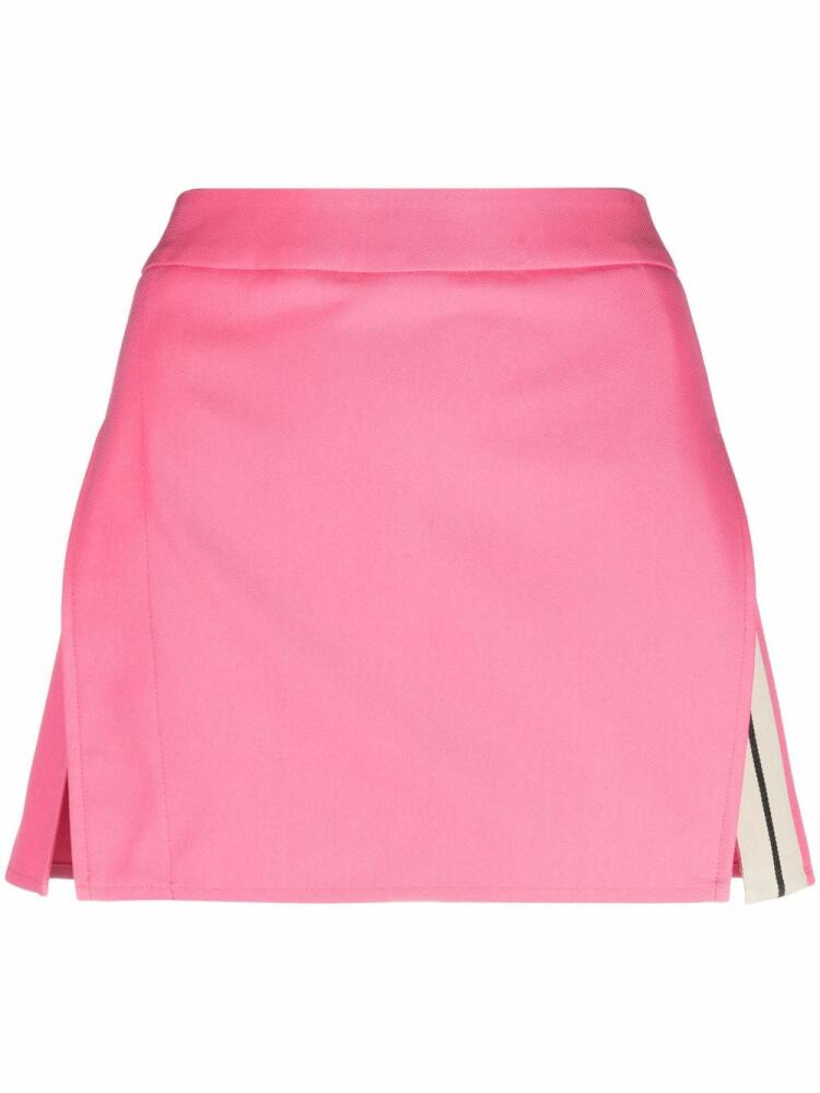 Palm Angels stripe-detail A-line miniskirt - Pink Cover