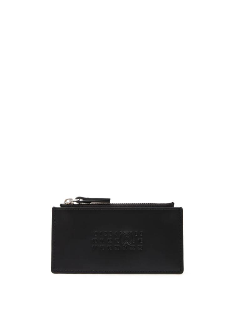 MM6 Maison Margiela Signature leather cardholder - Black Cover