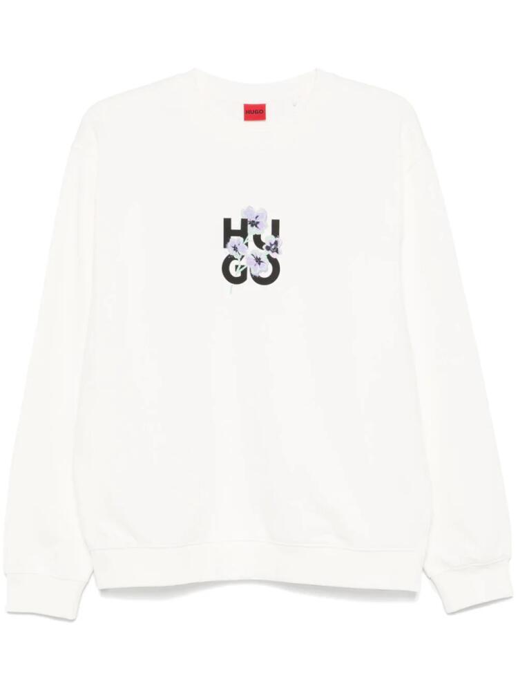 HUGO logo-print sweatshirt - White Cover