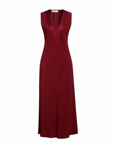 Jucca Woman Maxi dress Burgundy Acetate, Viscose Cover