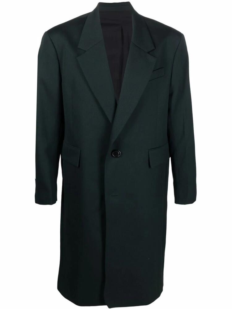 AMI Paris Oversize Two Buttons Coat - Green Cover