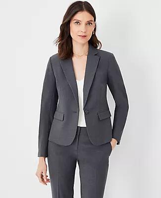 Ann Taylor The Petite Notched One Button Blazer in Seasonless Stretch Cover