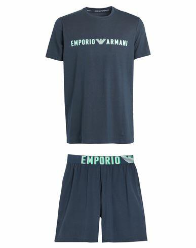 Emporio Armani Man Sleepwear Navy blue Cotton, Elastane Cover