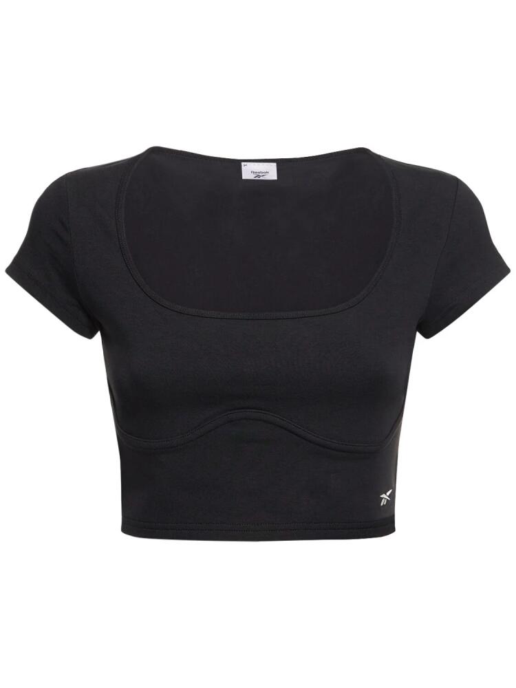 REEBOK CLASSICS Classic Square Neck Cotton Crop T-shirt Cover