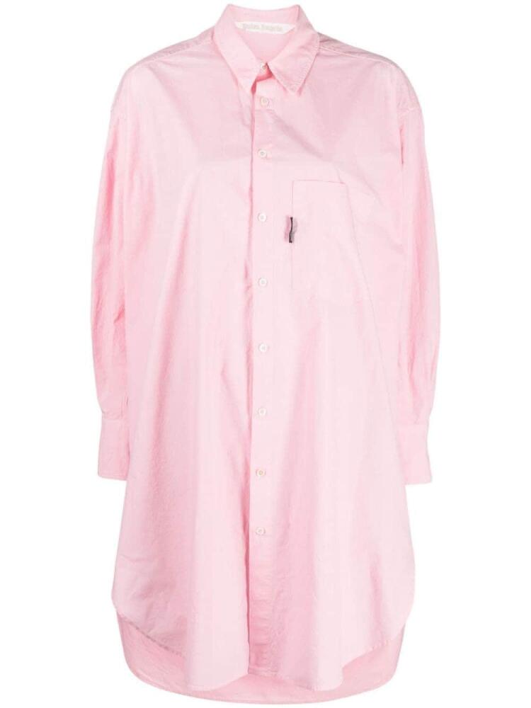 Palm Angels long-sleeve shirt dress - Pink Cover