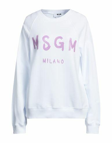 Msgm Woman Sweatshirt White Cotton Cover