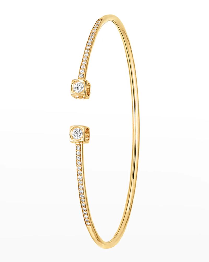 DINH VAN Yellow Gold Le Cube Medium Diamond Accent Cuff Bracelet Cover