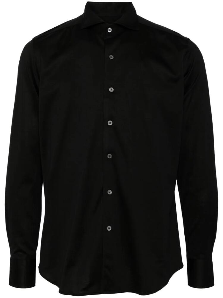 Canali cotton long-sleeve shirt - Black Cover