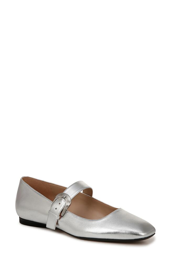 27 EDIT Naturalizer Carter Mary Jane Flat - Wide Width Available in Silver Leather Cover