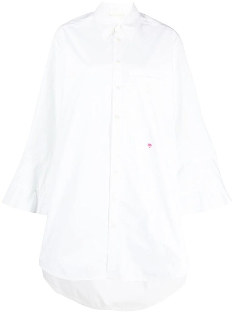 Palm Angels flared-sleeve shirt dress - White Cover