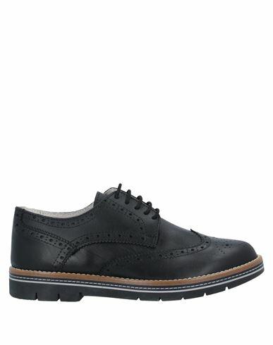 Tsd12 Man Lace-up shoes Black Soft Leather Cover