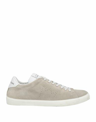 Leather Crown Man Sneakers Light grey Soft Leather Cover