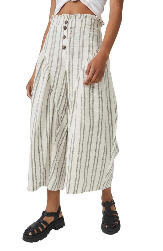 Free People free-est Poppy Stripe Wide Leg Pants in Ivory Combo Cover