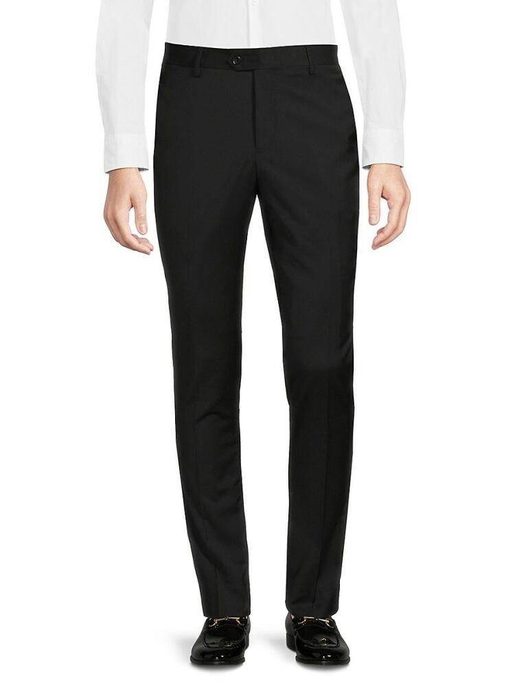 Tahari Men's Slim Fit Dress Pants - Black Cover