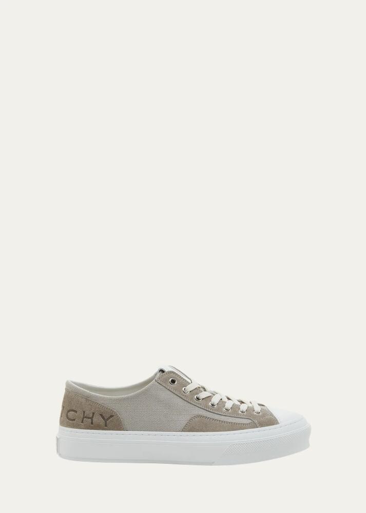 Givenchy Men's City Canvas Suede Low-Top Sneakers Cover