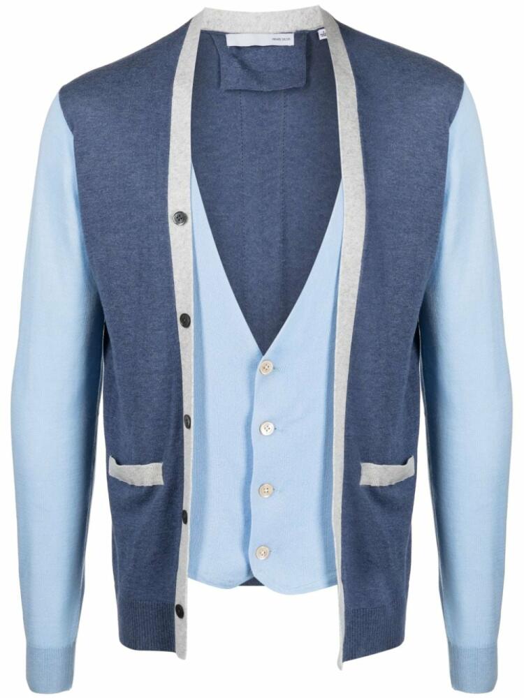 Private Stock The Harold colour-block cardigan - Blue Cover