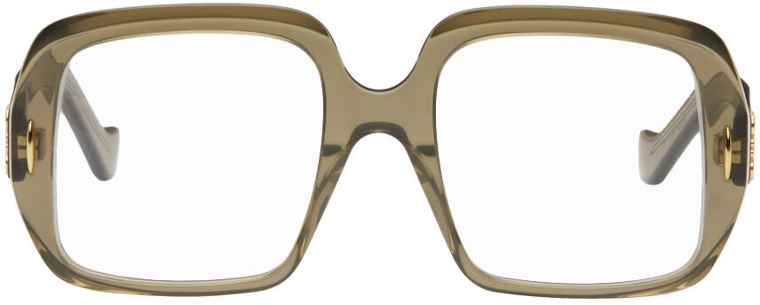 LOEWE Khaki Anagram Glasses Cover