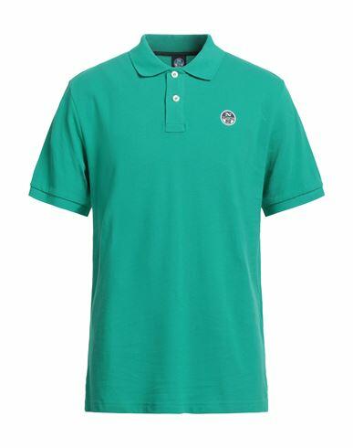 North Sails Man Polo shirt Emerald green Cotton Cover