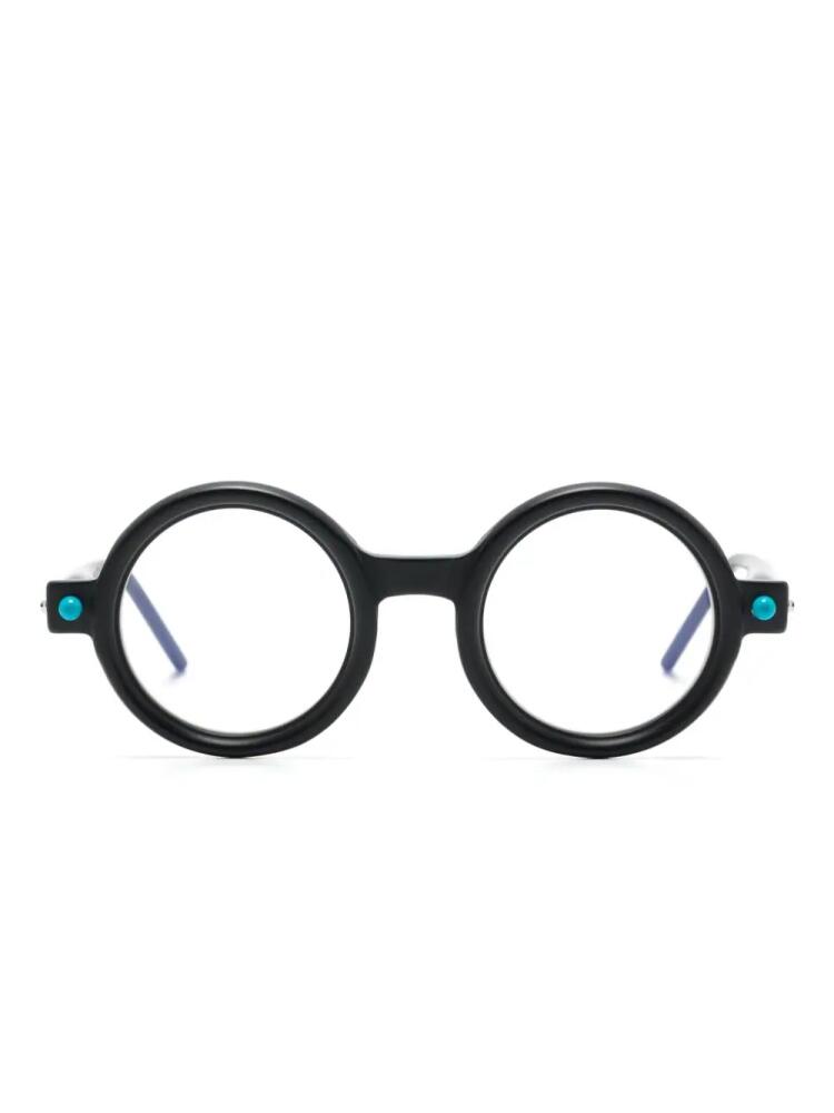 Kuboraum P1 round-frame glasses - Black Cover