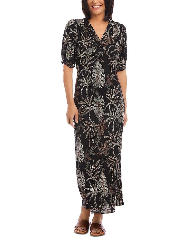 Karen Kane Printed Puff Sleeve Maxi Dress Cover