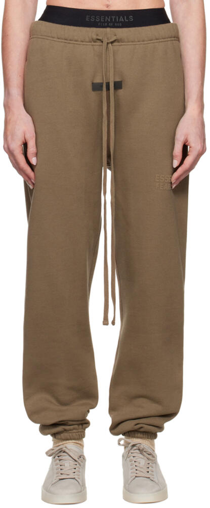 Fear of God ESSENTIALS Brown Drawstring Lounge Pants Cover