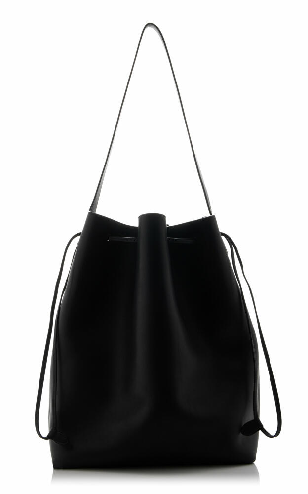 The Row - Belvedere Drawstring Leather Tote Bag - Black Cover