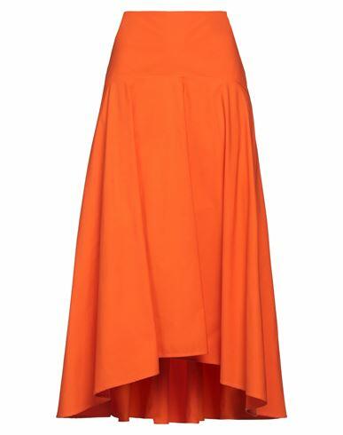 Fabiana Filippi Woman Midi skirt Orange Cotton Cover