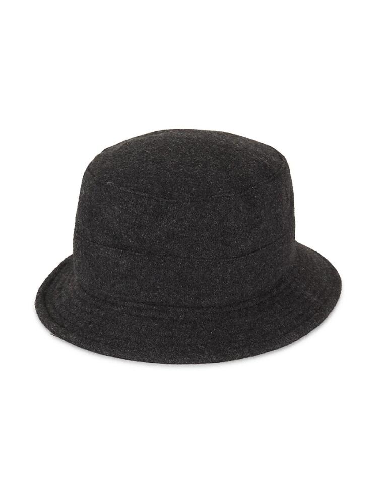 Saks Fifth Avenue Made in Italy Men's Max Melton Wool Blend Bucket Hat - Charcoal Cover