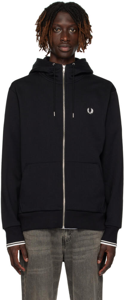 Fred Perry Black Zip Hoodie Cover