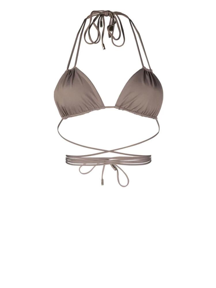 Saint Laurent wrap-around bikini top - Grey Cover