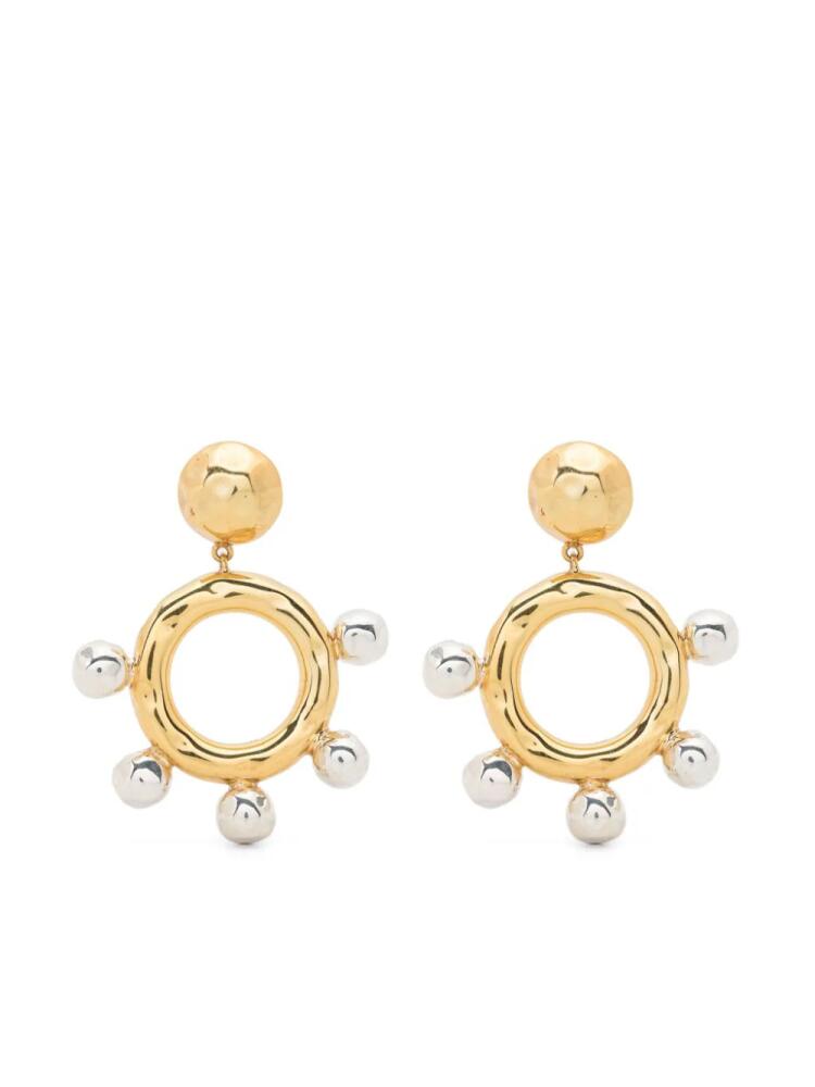 Patou faux-pearl embellished drop earrings - Gold Cover