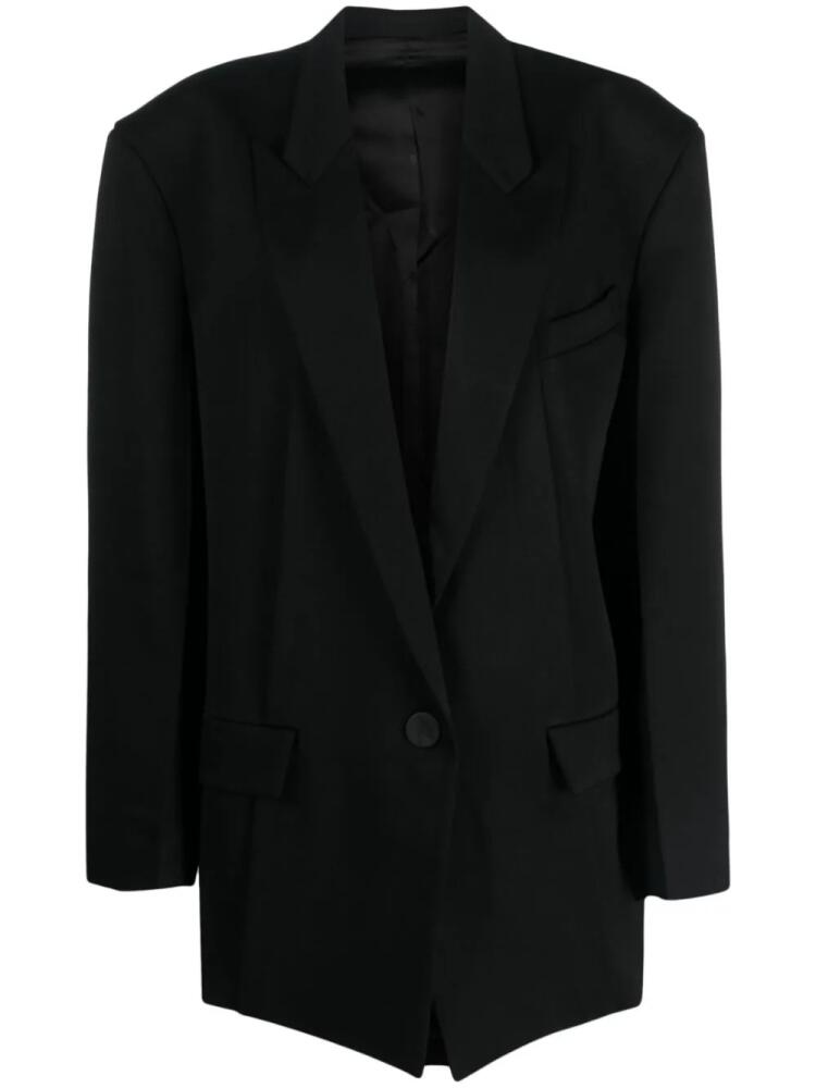 The Attico stretch-wool single-breasted blazer - Black Cover