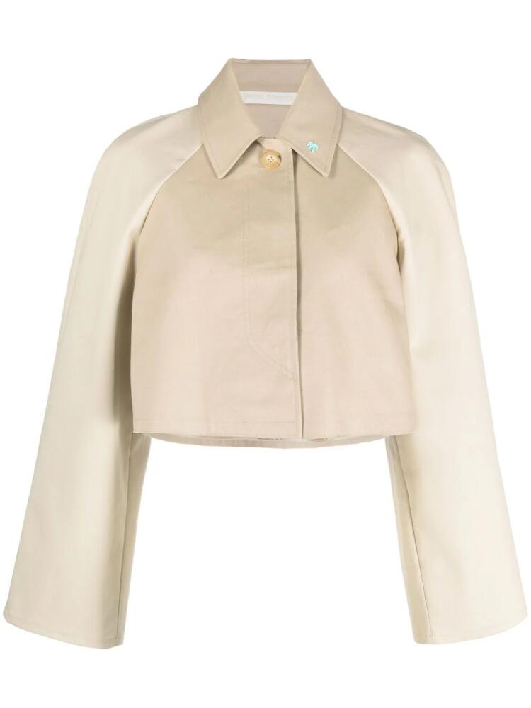 Palm Angels cropped trench coat - Neutrals Cover