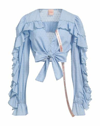 La Semaine Paris Woman Top Sky blue Cotton Cover