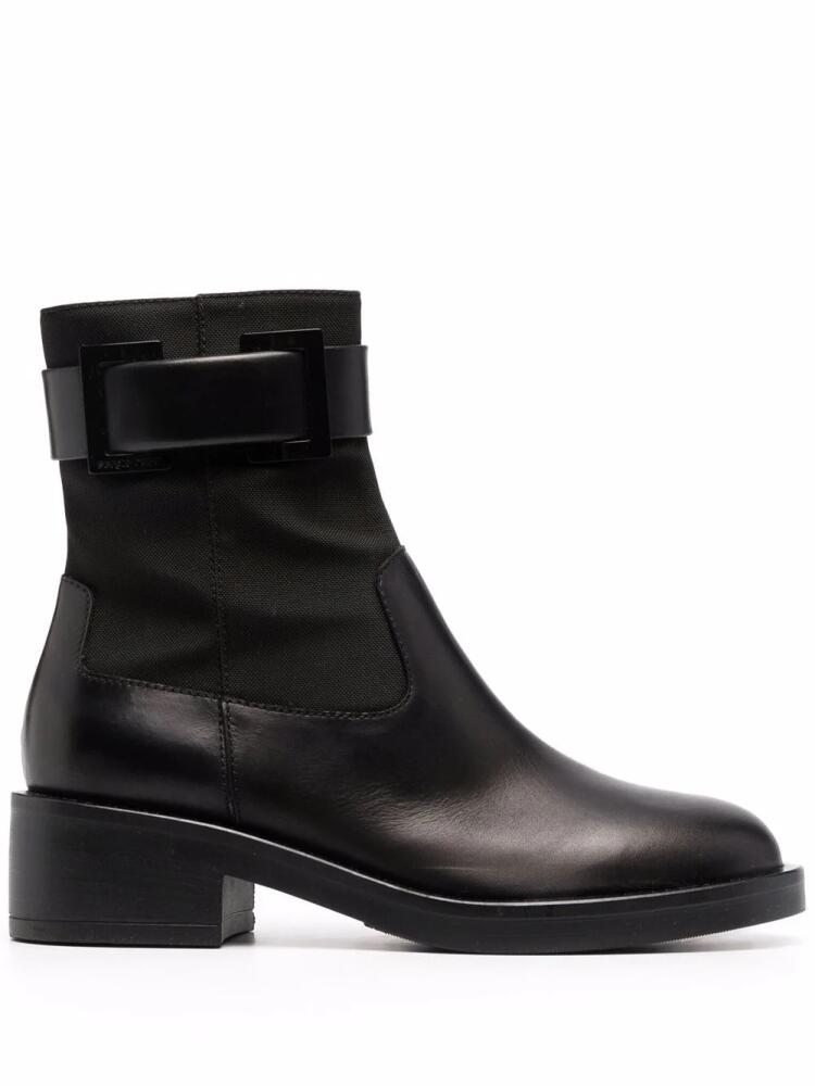 Sergio Rossi Prince buckle-strap leather boots - Black Cover