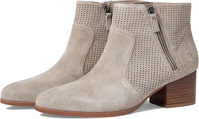 Johnston & Murphy Trista Perfed Double Zip Bootie (Taupe) Women's Boots Cover