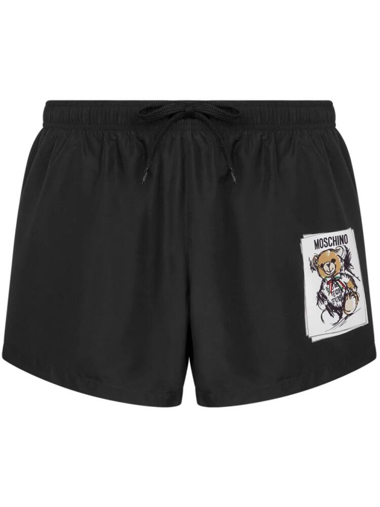 Moschino Teddy Bear-print swim shorts - Black Cover